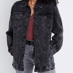 Black oversized Jean Jacket NWT